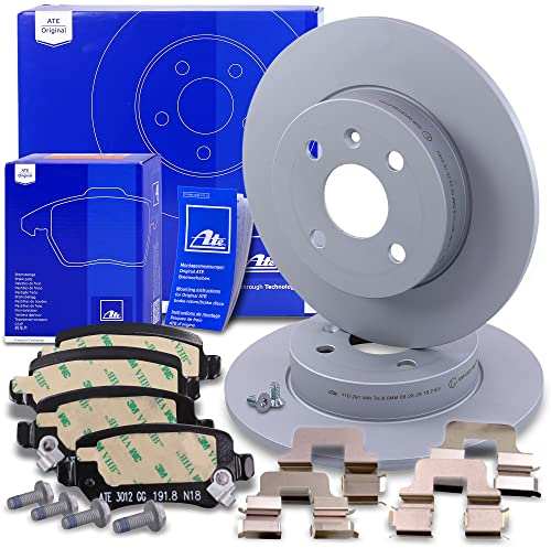 ATE Bremsenset Hinterachse inkl. Bremsscheiben hinten Ø 264 mm und Bremsbeläge hinten Kompatibel mit OPEL ASTRA H TwinTop (A04), COMBO, COMBO Tour, MERIVA A (X03)