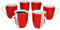 MamboCat 6er Set Variant Rot Kaffeebecher I 350ml, Höhe 10,3cm I farbige Porzellan-Becher mit Henkel für 6 Personen I bunte Tassen für Heißgetränke wir Tee, Kakao, Latte Macchiato & Co