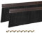 sourcing map Lot de 2 brosses de porte en forme de H avec base en alliage d'aluminium et brosse PP de 100 mm pour la maison, l'industrie (900 mm L x 125 mm l, marron)