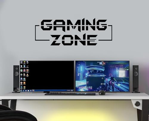 Gaming Zone Wall Sticker Gamers Room Zone Wall Decals Mural Gaming Wall Sticker Mancave Sticker GZ Line