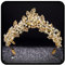 Fashband Boho-Blatt-Stirnband, goldene Krone, Tiara, Braut, Hochzeit, Perlen, Kopfschmuck, Haarschmuck für Frauen