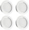 Rejilla de ventilación, rejilla de ventilación redonda de plástico, rejilla exterior para cuarto de baño, cocina, oficina, color blanco ø100 mm