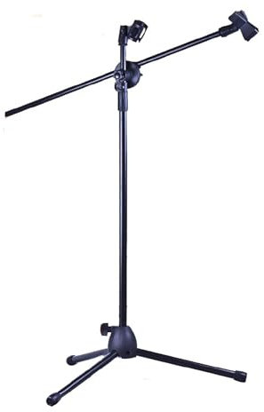 ZXDRYBHD Mikrofonständer, Höhenverstellbares Stativ, Doppel mic Stand, Galgen Stativ Mikrofon, Bodenstehend, für die Live-Stream-Bühne