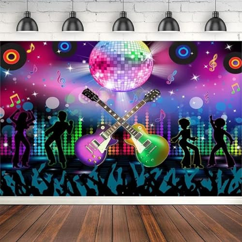 Fotografie Hintergrund 70er 80er 90er Jahre Party Dekorationen Poster Fieber Tänzer Lass Uns Fotoautomat Neon Nacht Hintergrund