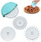 Jeorywoet Pastry Cutter Wheel, 4Pcs Pastry Wheel Decorator and Cutter Set, DIY Dough Cutter Roller, Baking Cooking Tool for Pies, Pasta, Puff Pastry Fondant