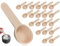 Emezddo 20 Stück Holzlöffel,Klein Gewürzlöffel,Mini Holzkochlöffel,Mehrzweck Löffel,Kurzem Kochlöffel,Eisportionierer,Kaffeelöffel,Marmeladenlöffel,für Salz Gewürze Marmeladengläser(Runder,6.8cm)