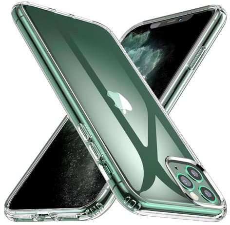 Losvick iPhone 11 Pro Max Case, Transparent for iPhone 11 Pro Max Anti-Shock [Bumper with Reinforced Corners] Protective Soft Silicone TPU Anti-Yellowing Case - 6.5 Inches-Transparent