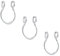 D.Bella 3Pcs Fake Nose Rings 20G 8mm Chirurgenstahl Silber Faux Lip Septum Nose Rings Hoop Set Clip On Piercing Körperschmuck für Frauen Männer