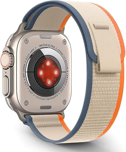 JJii Sung Original Trail Loop Nylon Armband Kompatibel mit Apple Watch Ultra 2/Ultra Armband 49mm 46mm 45mm 44mm 42mm für Damen Herren, für iWatch Ultra 2, Ultra, Series SE 10/9/8/7/6/5/4/3/2/1