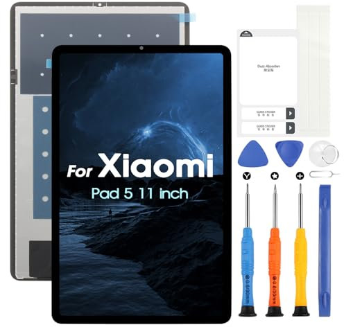 Display per Xiaomi Pad 5 LCD Schermo per Xiaomi Pad 5 11 Sostituzione dello Schermo LCD Display Touch Screen Assembly con Riparazione Kit(Nero, 11)
