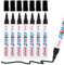 Lollanda 8Pcs Black Paint Markers Acrylic, Oil-Based Quick Dry Paint Pens Marker, Black Marker Pens for Builder Machines Wall Tyres Cardboard Mark (Black)