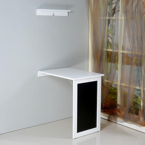 Mesa Plegable De Pared,Escritorio Escondido For Espacios Pequeños,Escritorio Plegable Pared Con Patas Soporte,Mesa Plegable Multifuncional Pared Con Pizarra,Mesa Escritorio For Taller Ordenadores