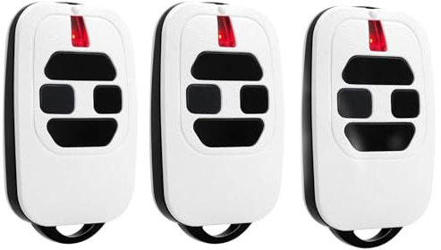 Set di 3 telecomandi per cancello 433,92 MHz, compatibile con GTI2/4, GT2/4, Mio TR2/4, Mio TR2N/4N telecomando per porta del Garage (bianco)