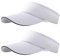 NHTJTHE 2pcs Visor Cap, Atmungsaktiv und Schweißabsorbierend Sommerkappe Kappe mit Sonnenvisier, Outdoor Visor Cap, für Golf, Radfahren, Angeln, Tennis, Laufen,Unisex （weiß）