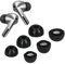 kwmobile Replacement Ear Tips Compatible with Samsung Galaxy Buds 3 Pro - Set of 6 - Memory Foam Eartips - Black