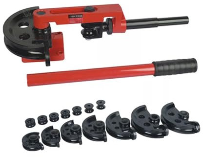 CHIMHOON Curvatubi manuale, piegatubi a 7 forme, piegatubi manuali, diametro 10 – Ø 25 mm, strumento di piegatura per tubi in rame da 0,8 – 2 mm e tubi in alluminio