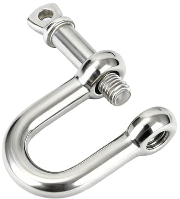 Grilletes en D Acero Inoxidable 304 14mm Grillete para Carga Pesada, Transporte, Remolque, Aparejos Pesados y Conexión de Cadenas para Saco de Boxeo y Barco (1 PCS)