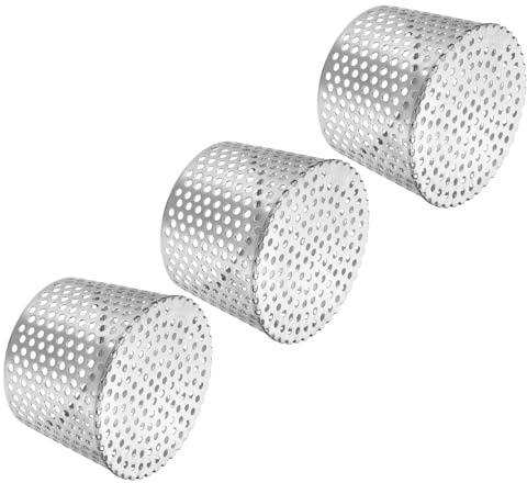 PATIKIL 3 Stück Dachrinnen Laubschutz, 110-125mm Edelstahl 90mm hoch | Regenrinnen Laubschutz, Fallrohrschutz, Laubfang Fallrohrfilter für Dachrohre Abflüsse Und Fallrohre, Silber