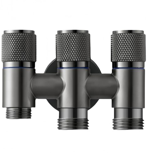 Rubinetto Sottolavabo Valvola Deviatrice Per Rubinetto A Tre Uscite Con Un Ingresso E Tre Uscite In Ottone G1/2 G1/2 + Doppia Filettatura G3/4 Grigia