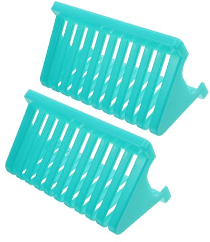 BESPORTBLE Rejilla de Secado Estructura Vertical y Diseño Antideslizante 2 Piezas Material Plástico para Portaobjetos de Laboratorio para Laboratorios Compactos