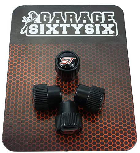 Garage-SixtySix 4 Ventilkappen Modell Chicago SCHWARZ Motiv: ST
