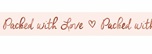 Ursus 58990001 - Masking Tape, Packed with love, rosegold, Klebeband aus Papier, ca. 30 mm x 10 m, einseitig bedruckt und veredelt, lösungsmittel und säurefrei, ideal für Scrapbooking