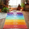 Bluelans Wandbehang, Regenbogen-Design, gestreift, Boho-Stil, auch geeignet als Strand-Handtuch / Yogamatte etc., Fitnessraum ,Polyester, mehrfarbig, 150cm x 75cm/59.06in x 29.53in