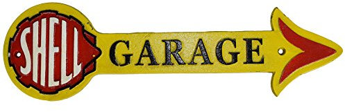 AB Tools Shell Pfeil Kraftstoff Schild Plakette an der Wand Benzin Shop Werkstatt