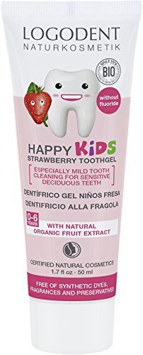 Logona Logodent Happy Kids Erdbeer-Zahngel, 50 ml