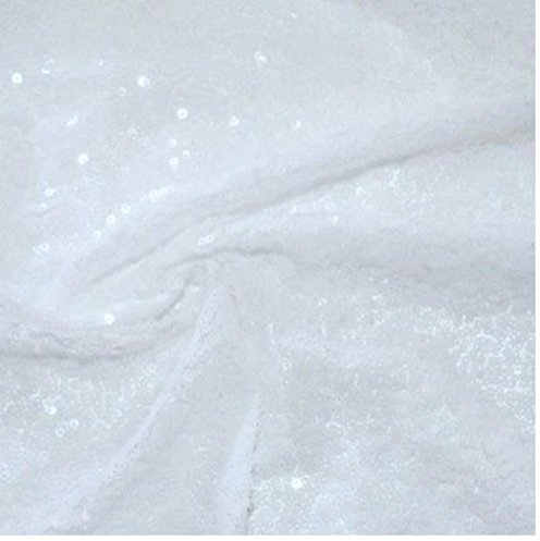 3 mm Mini Pailletten Stoff Material, 2 Stück 130 cm Breite/Hochzeit, Kleid mit Sparkling Sequins (Meterware)