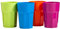 Premier Housewares Plastic Cups / Plastic Tumblers / Plastic Cups Reusable / Kids Plastic Cups / Multicolours / Set of 4 - 440ml