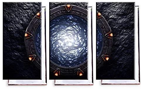 Unified Distribution Stargate SG-1 - Dreiteiler (120x80 cm) Kunstdruck auf Leinwand • erstklassige Druckqualität • Dekoration • Wandbild