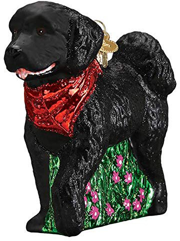 Old World Christmas Ornaments Black Doodle Dog Glas geblasene Ornamente für Weihnachtsbaum