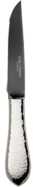 Robbe & Berking Martelé Coltello Bistecca Frozen Black (925 Argento Sterling)