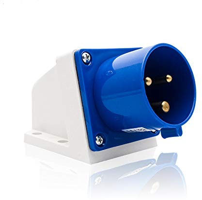Enchufe Industrial Azul de 3 Pines IP44 16A 240V Enchufes de Repuesto para Caravana Industrial