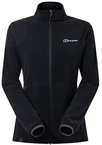 Berghaus Damen Prism 2.0 Micro Interactive Full Zip Fleece Jacke, zusätzliche Wärme, schmeichelnder Stil, langlebig, Schwarz, 44 EU