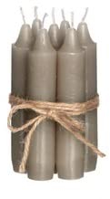 NaDeco Dinner-Kerzen, Höhe 11cm, 7 Stück, 13 Farben zur Auswahl | Spitzkerze | Pencil Candle | Stabkerze | Durchgefärbte Stabkerzen | Taper Candle | Vintage Kerzen, Farbe:Taupe