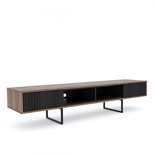 Mayaadi-Home RTV Regal Wohnzimmer TV-Schrank Fernsehschrank Stehend Kommode Wohnzimmerschrank Sideboard Walnuss Furnier Stauraum Esszimmer Schlafzimmer Abato Lines