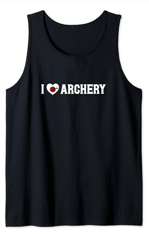 I Love Bogenschießen Herz Zielscheibe Praxis Jagd Jäger Tank Top