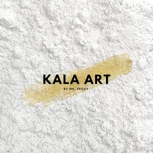 Mr. Epoxy Kala Art Marmormehl Calciumcarbonat 5kg - Strahlend Weiß & Sehr Fein (30my) - Perfekt geeignet als Spachtelmasse für Acrylmalerei (Acrylbinder), Marmor Reparaturset & Modelliermasse