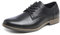 Feversole Men's Classic Dress Derby Stringate Basse Elegante Sera Oxford Vintage Verniciata Nero 44EU