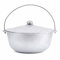 Aluminium Kasan 8 L, Kazan aus Aluguss Tatarski, Kessel Asien Topf Tatarskij mit Bügel und Deckel - Touristischer Schmortopf - Aluminiumkessel WOK mit Griff