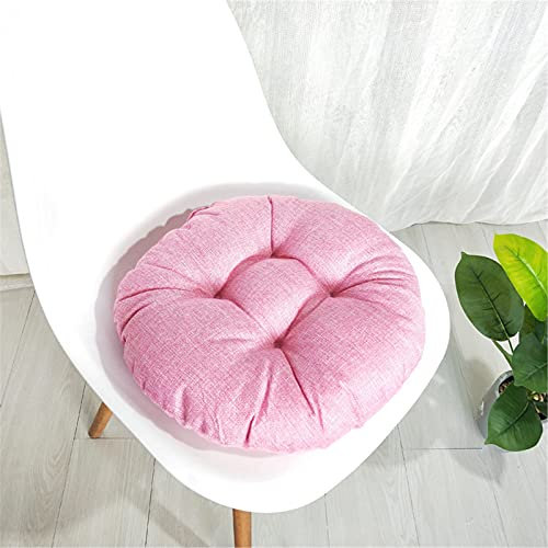 DOTBUY-SHOP Sitzkissen Rund, Einfarbig Sitzkissen Outdoor und Indoor, Widerstandsfähige & Robuste Stuhlkissen Kinder Komfortabel Sitzpolster für Garten, Büro (40x40cm,Hellrosa)