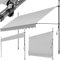 TecTake® Toldo Terraza Manual Regulable en Altura con Manivela, Toldo Balcón sin Taladros, Extensible Terraza, Resistente a Rayos UV, Protección Solar y Repelente al Agua - 350 cm - Gris Claro