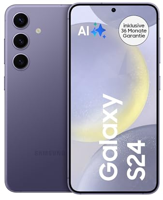 Samsung Galaxy S24 AI Smartphone, Android-Handy ohne Vertrag, 8 GB RAM, 128 GB Speicher, 50-MP-Kamera, Lange Akkulaufzeit, Cobalt Violet, 3 Jahre Herstellergarantie