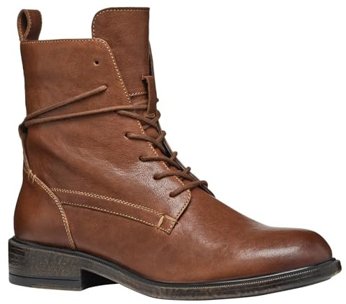 Geox D Catria D, Stivale alla Caviglia Donna, Marrone, 39 EU