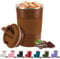 Eastrise Travel Mug,Insulated Coffee Cup with Leakproof Lid,Reusable Travel Coffee Mug,Stainless Steel Coffee Cup for Hot or Cold Drinks(Brown/13oz)