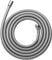 OFFO PVC Universal Smooth Shower Pipe with Washer - 5m High Pressure Shower Hose for Bath Taps Replacement - Silver