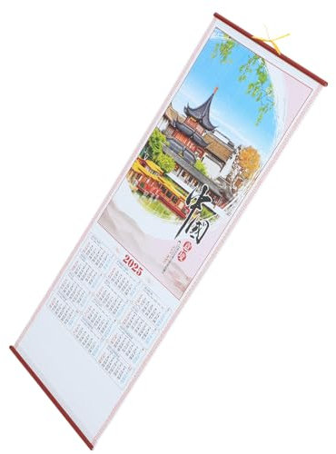 Chinesischer Wandkalender 2025 Jahr Der Schlange – Feng Shui Hängekalender Mit Mondkalender Und Tierkreiszeichen Für Zuhause Und Feste