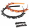 MAEXUS 2 Stück Haarreifen mit Klammern,geflochtene Haarspangen,Haar-Twister Clip,Aushöhlendes Twist Zopf Stirnband,Gezahntes Stirnband-Strickwerkzeug,mit 2 geflochtenen Haarnadeln geliefert,2 Farben